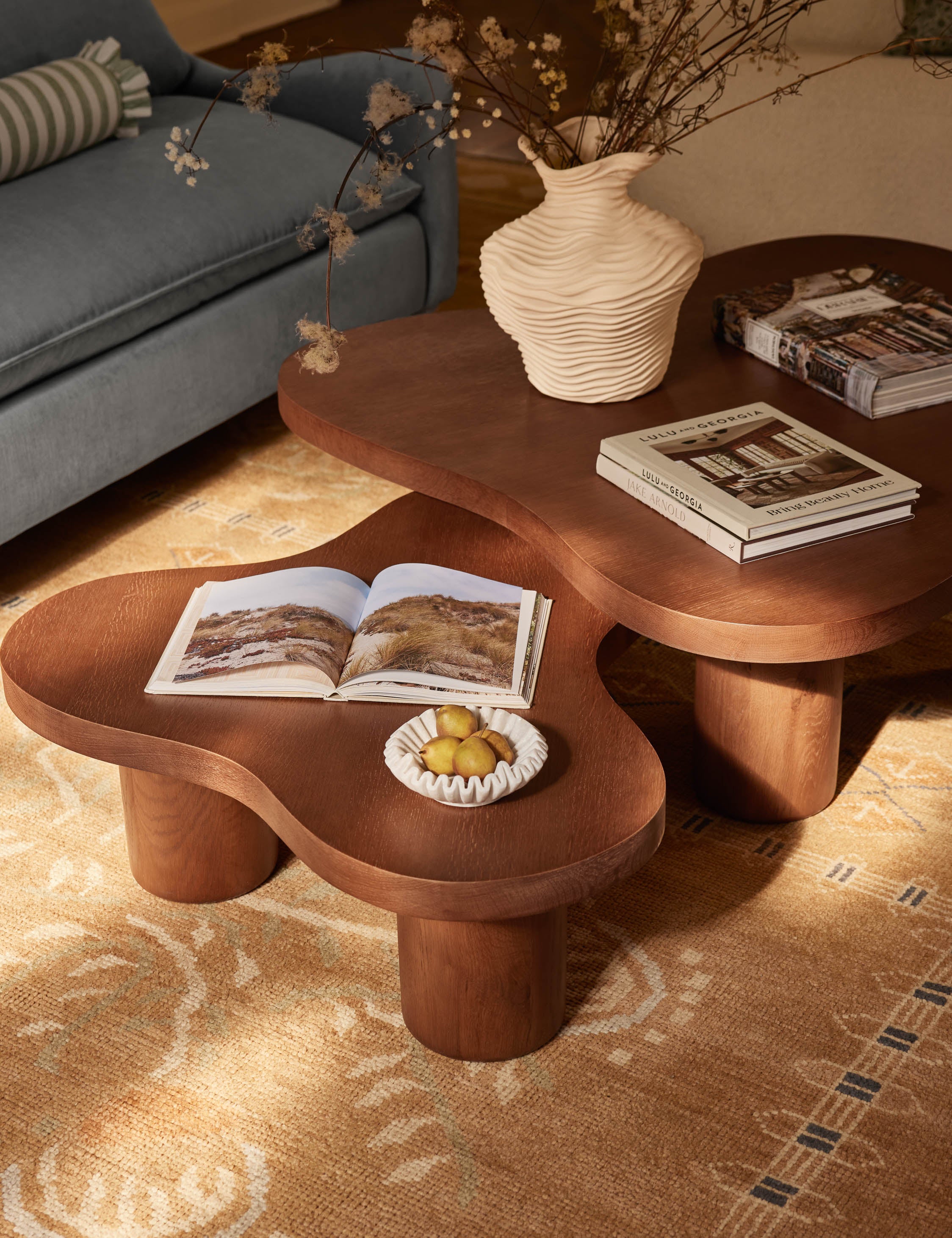 A considered arrangement of decorative forms and objects