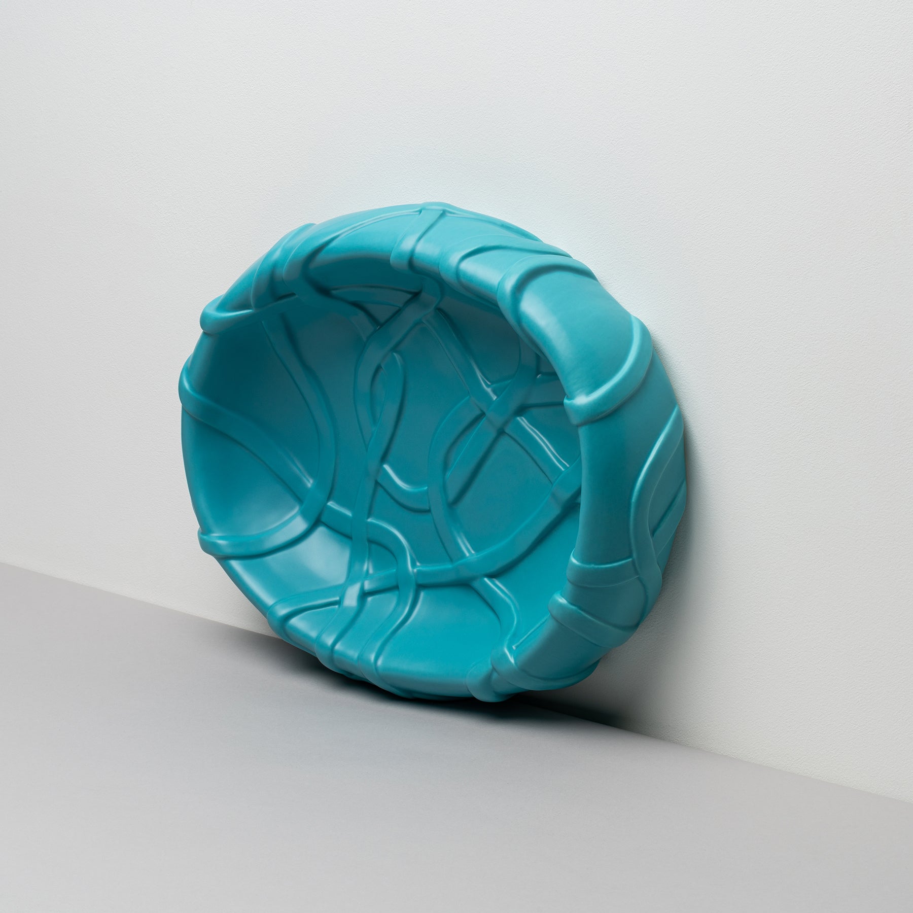 Azure Blue Decorative Tray - Artful Gloss Relief - Image 2